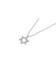 Pendentif étoile de David en argent avec ornements, famille en argent sterling