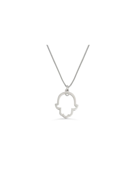 Collier découpé Hamsa en argent sterling, collier familial en argent sterling