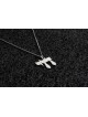 Collier Chai classique en argent sterling, collier familial en argent sterling