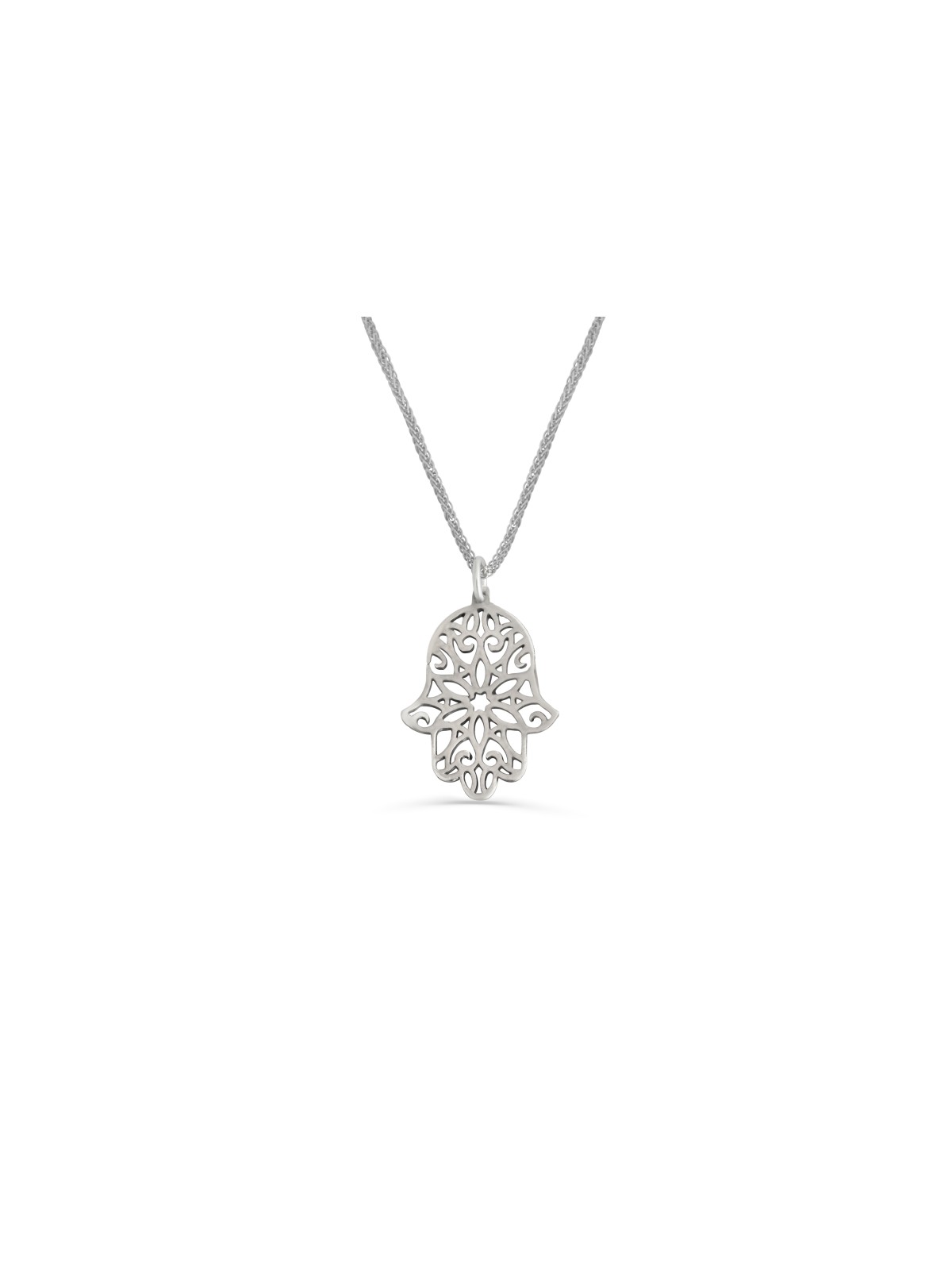 Petit pendentif en argent sterling Hamsa, colliers de famille en argent sterling