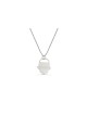 Pendentif Hamsa plat moderne en argent sterling, famille en argent sterling Nec