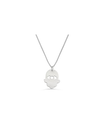 Pendentif Hamsa en argent sterling unique, collier familial en argent sterling
