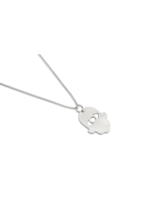 Pendentif Hamsa en argent sterling unique, collier familial en argent sterling