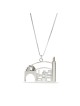 Sterling Silver Jerusalem Walls Pendant , Sterling Silver Family Neckl