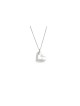 Sterling Silver Thick Heart Pendant , Sterling Silver Family Necklaces