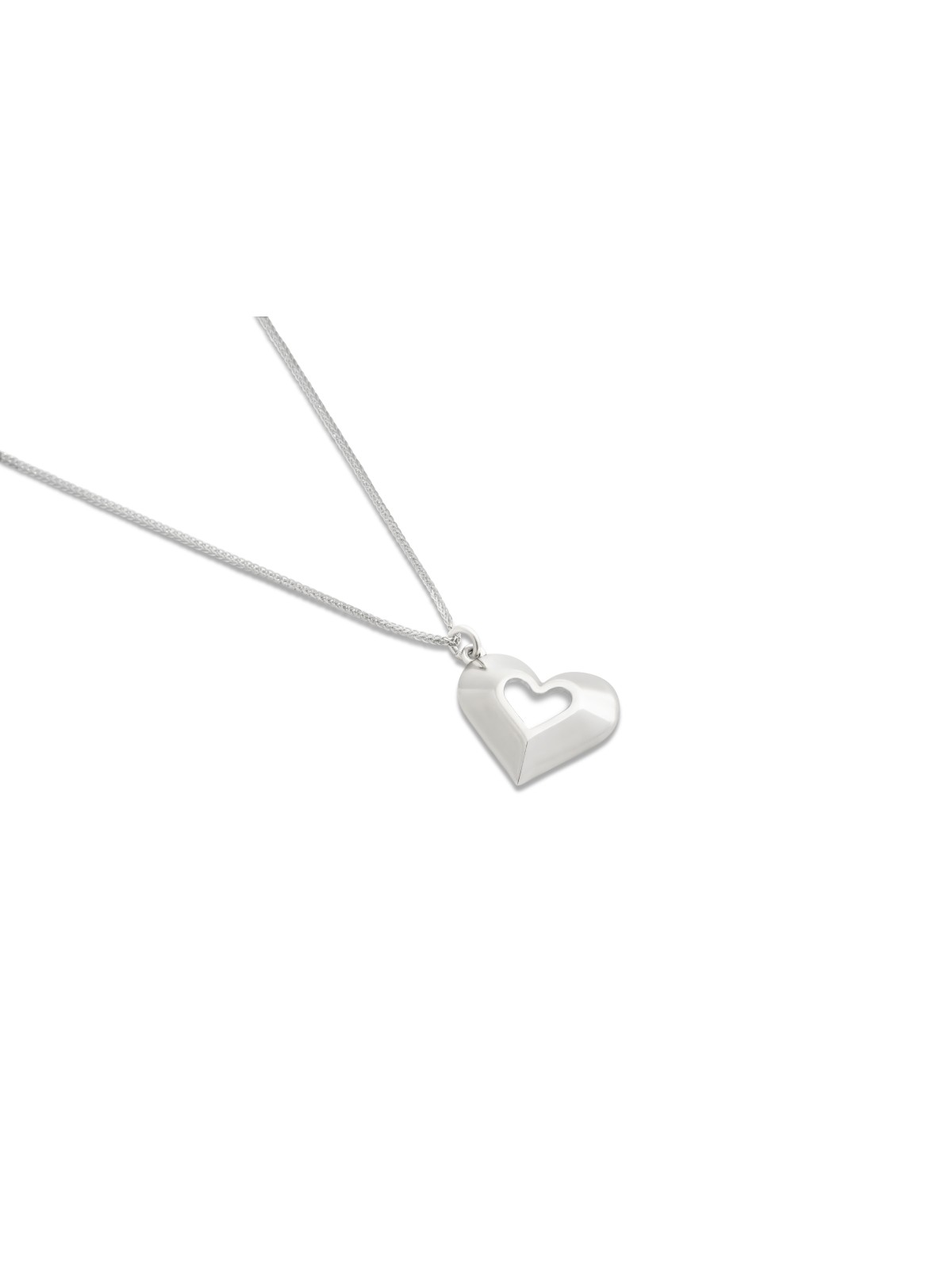 Sterling Silver Thick Heart Pendant , Sterling Silver Family Necklaces