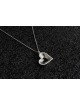 Sterling Silver Thick Heart Pendant , Sterling Silver Family Necklaces