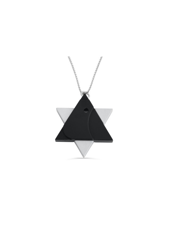 Star of David and Dove Aluminum Necklace , Tu B'Av Gifts , Israeli Jud