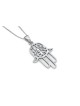 Grand pendentif en argent sterling en filigrane Hamsa, bijoux juifs en filigrane