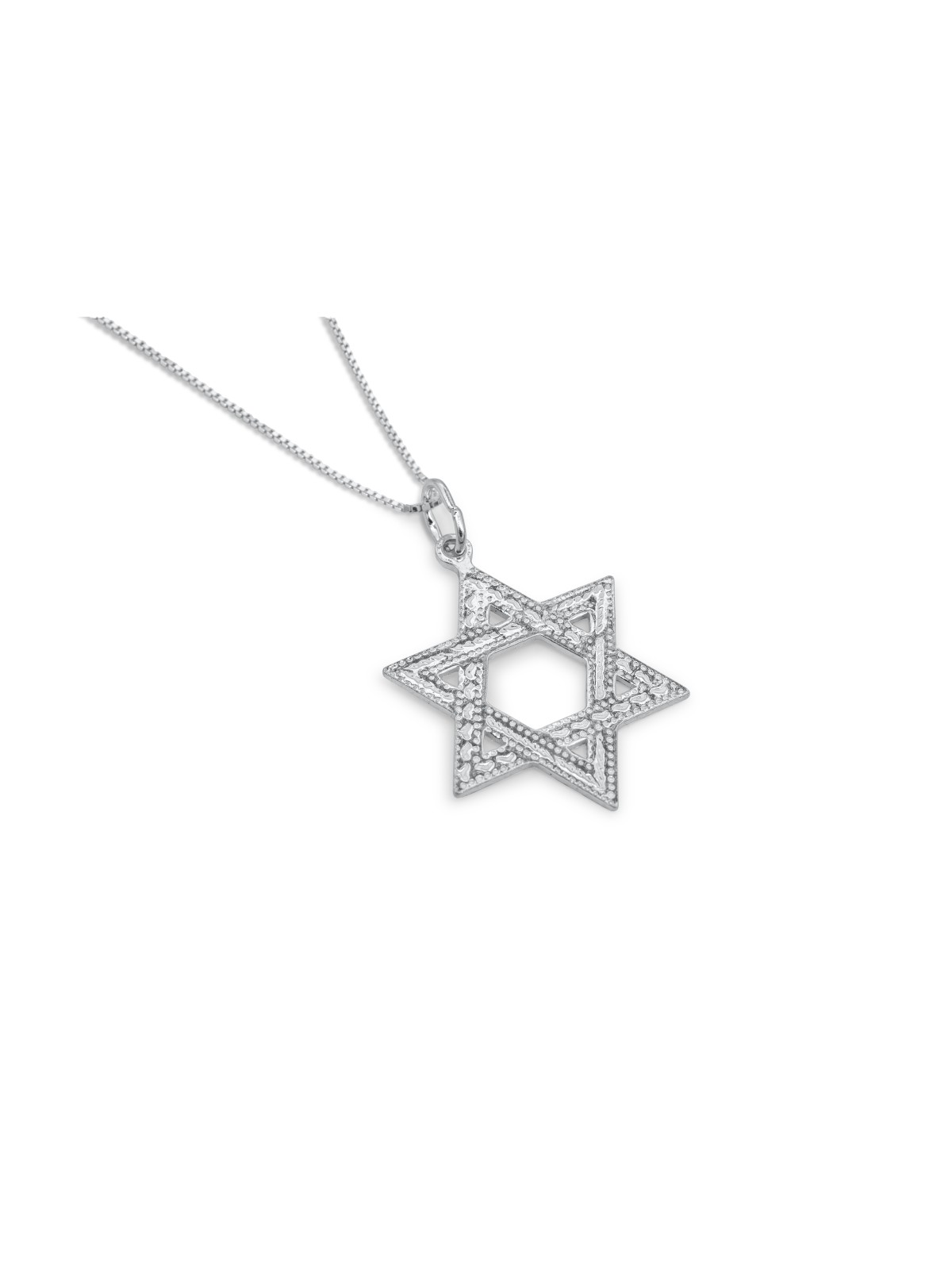 Pendentif en argent décoré d’étoile de David, collier familial en argent sterling