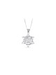 Shema Israel et Magen David Silver Pendant , Sterling Silver Famille N