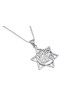 Shema Israel et Magen David Silver Pendant , Sterling Silver Famille N