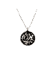 Cut Out Rounded Initial Necklace , Sterling Silver Family Necklaces ,