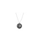 Collier initial arrondi découpé, colliers de famille en argent sterling,