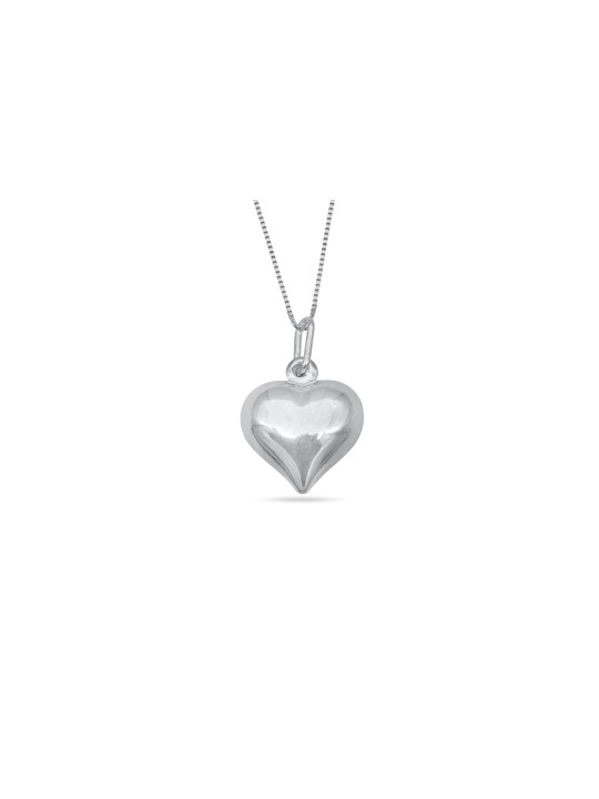 Big Sterling Silver Heart Pendant , Sterling Silver Family Necklaces ,