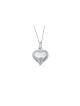 Big Sterling Silver Heart Pendant , Sterling Silver Family Necklaces ,