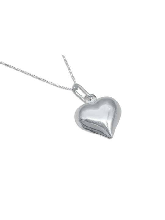 Big Sterling Silver Heart Pendant , Sterling Silver Family Necklaces ,