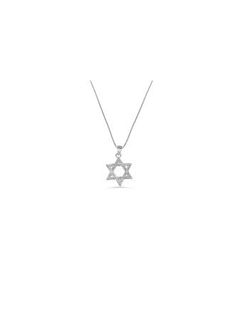 Pendentif étoile de David en argent sterling robuste, famille en argent sterling