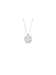 Pendentif moderne initial découpé, colliers de famille en argent sterling, est