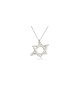 Collier étoile de David en argent sterling audacieux et moderne, argent sterling F