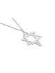 Pendentif vertical étoile de David en argent sterling, famille en argent sterling