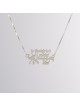Collier élégant Silver Shema Israel, collier familial en argent sterling