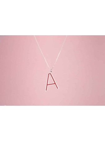 Collier initial anglais amusant et élégant, cou familial en argent sterling
