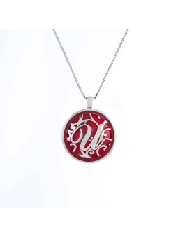 Pendentif Initial élégant arrondi émaillé, colliers de nom colorés, I
