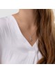 Chai Design bouclé en argent sterling de petite taille Unis, argent sterling F