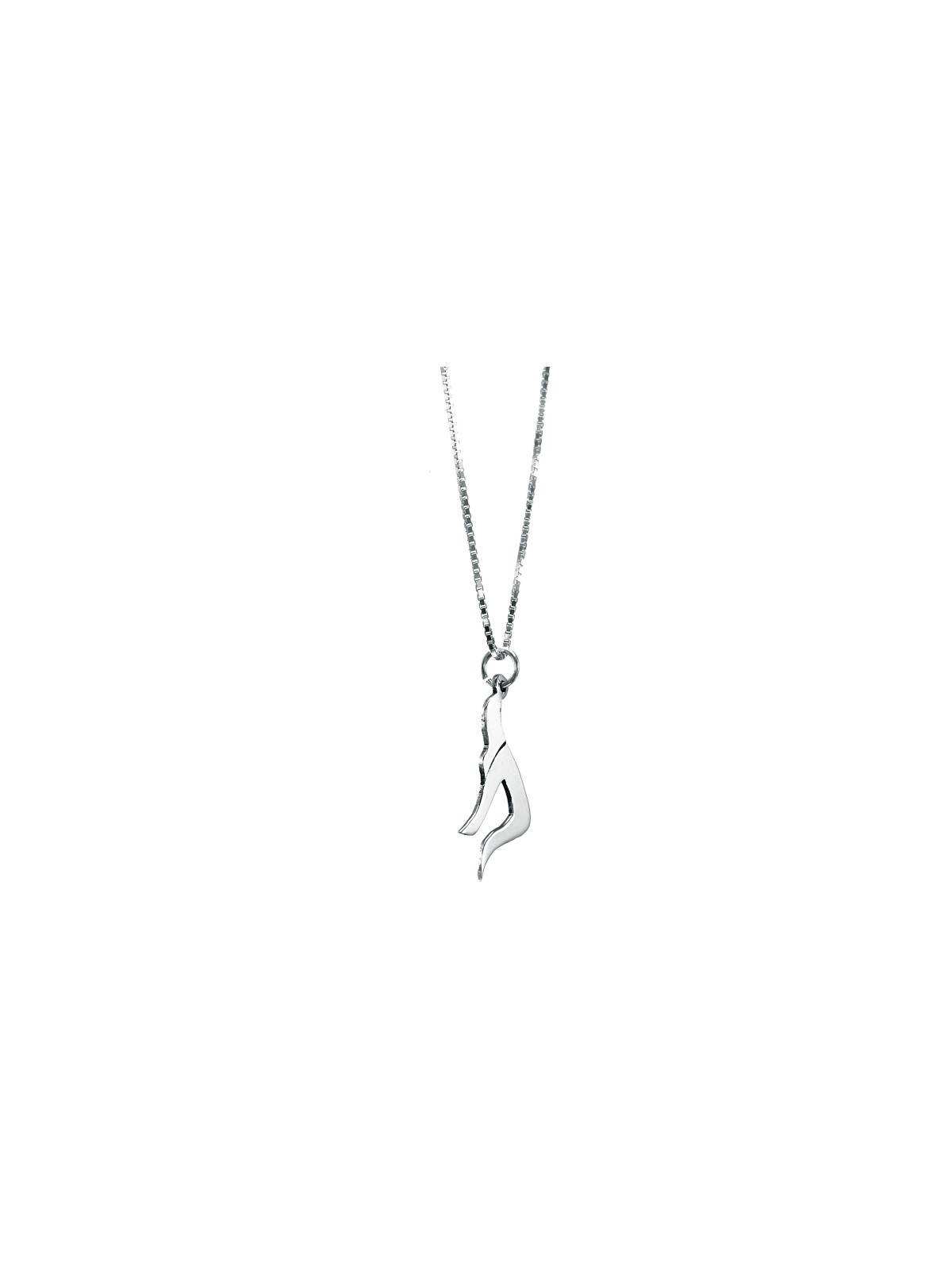 Chai Design bouclé en argent sterling de petite taille Unis, argent sterling F