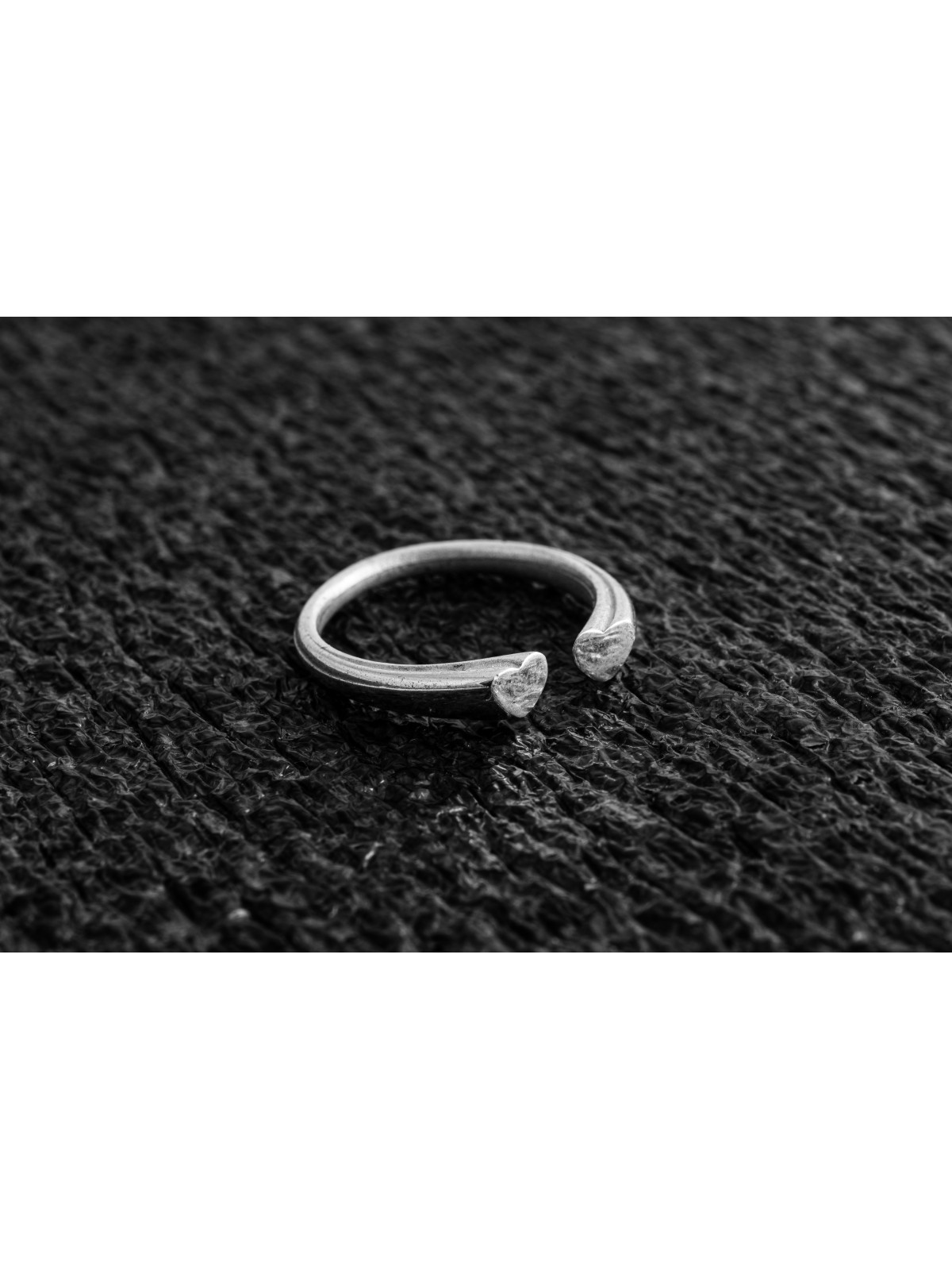 Bague cœur à moitié ouverte en argent sterling, cadeaux Tu B'Av, Judaï israélien