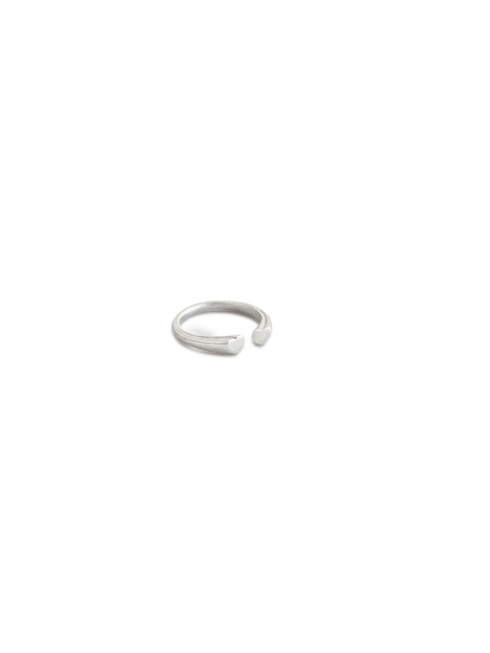 Sterling Silver Half Opened Heart Ring , Tu B'Av Gifts , Israeli Judai