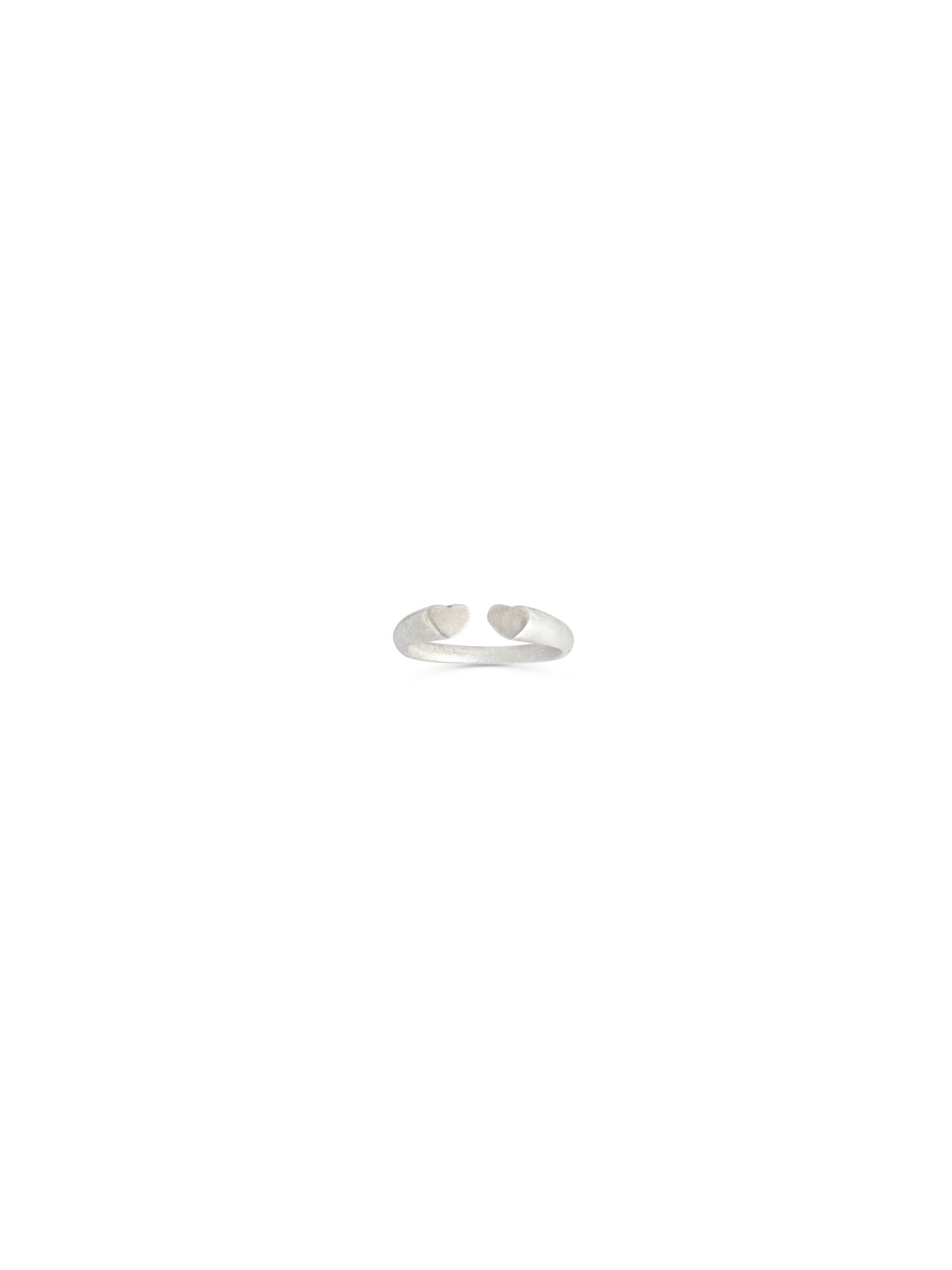 Sterling Silver Half Opened Heart Ring , Tu B'Av Gifts , Israeli Judai