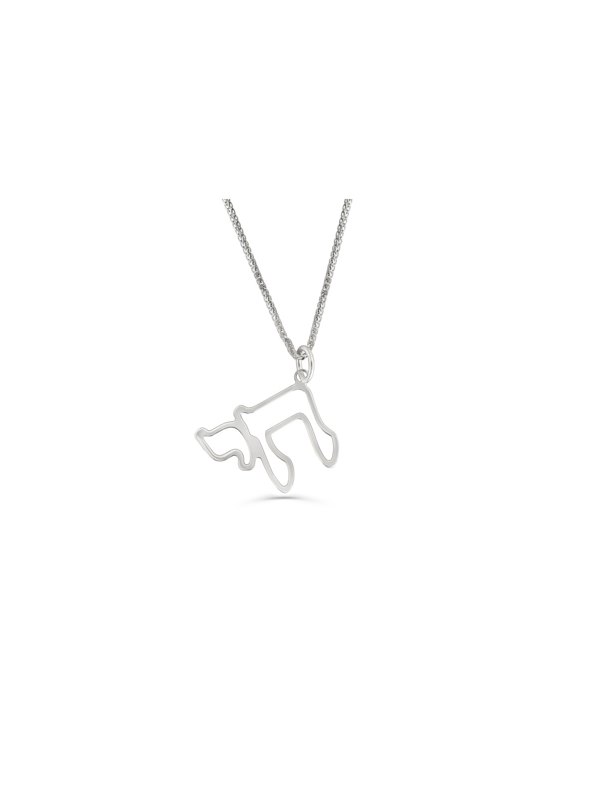 Collier en argent sterling Chai découpé, collier familial en argent sterling