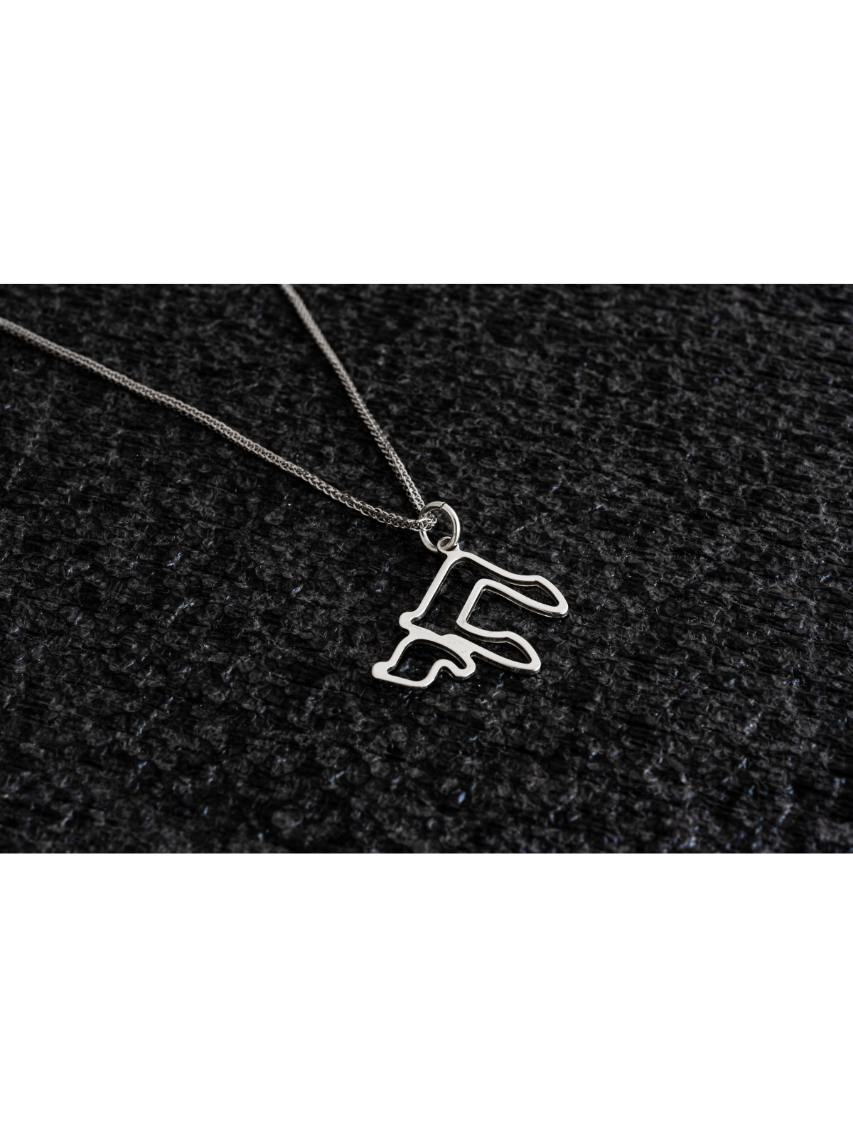 Cut-Out Chai Sterling Silver Necklace , Sterling Silver Family Necklac