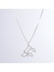 Collier en argent sterling Chai découpé, collier familial en argent sterling
