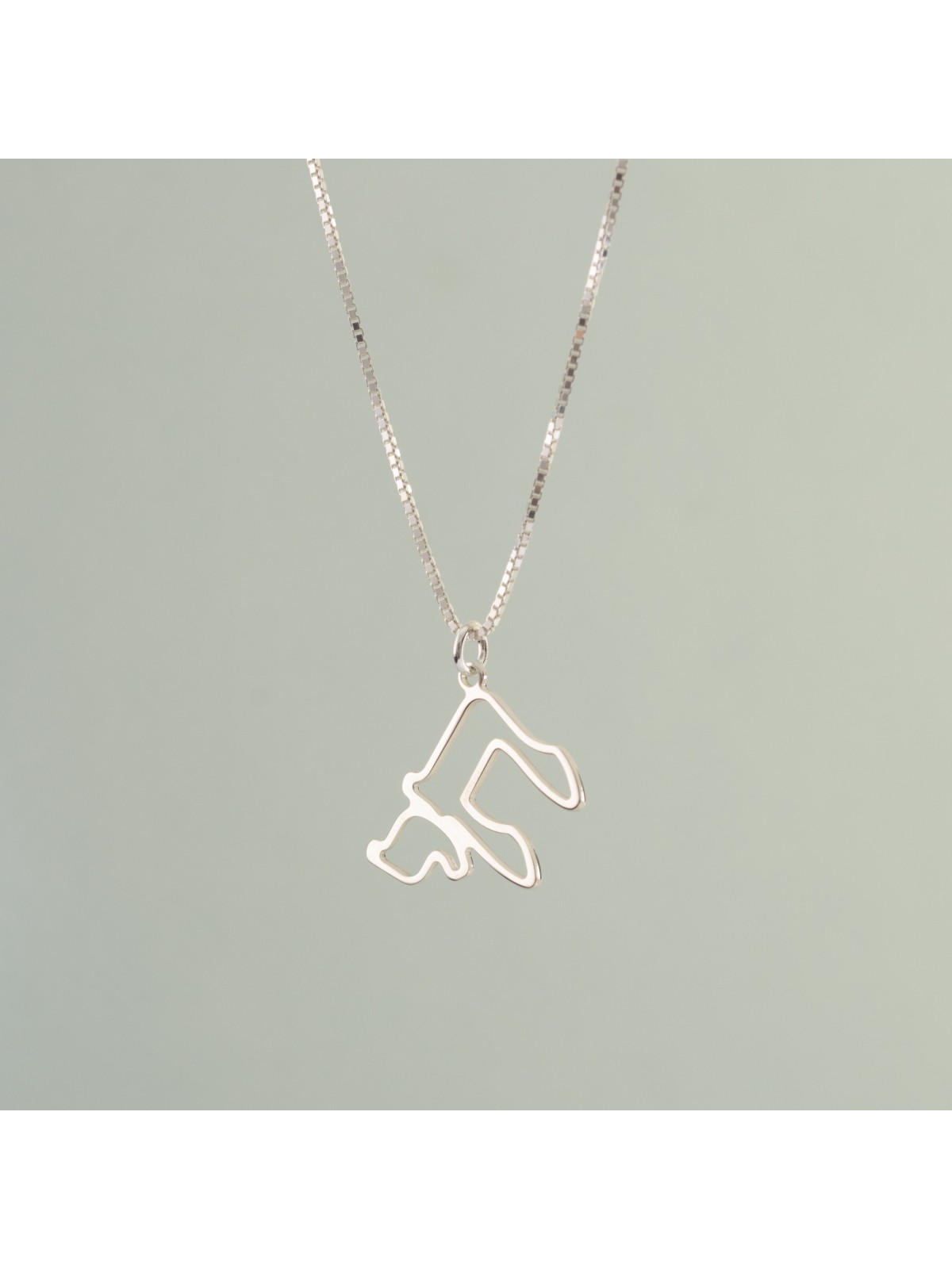 Cut-Out Chai Sterling Silver Necklace , Sterling Silver Family Necklac