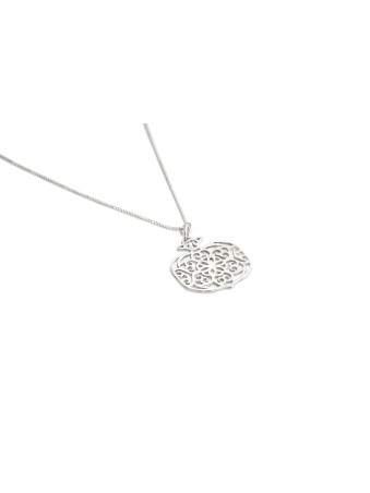Grand pendentif en argent de grenade en filigrane, bijoux juifs en filigrane,