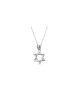 Grand pendentif en argent étoile de David tressé, famille en argent sterling Ne