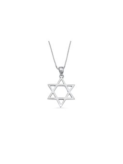 Collier étoile de David en argent grand et classique, famille en argent sterling
