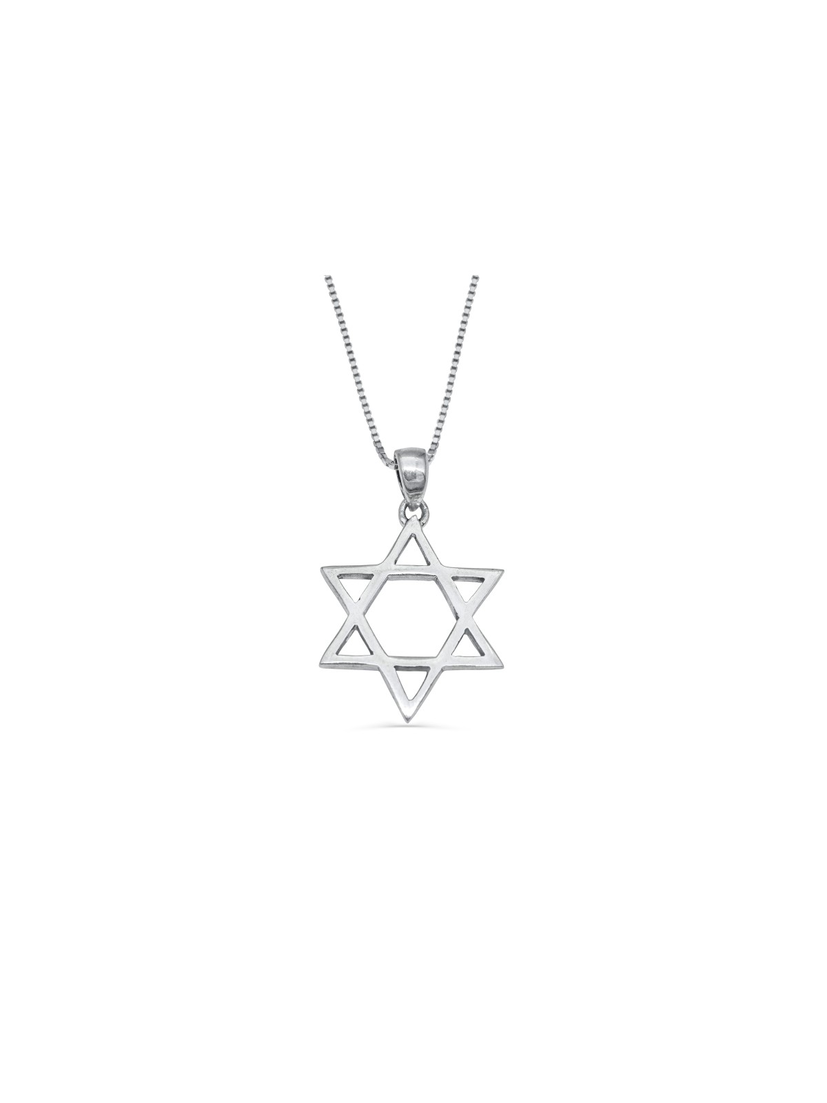Collier étoile de David en argent grand et classique, famille en argent sterling