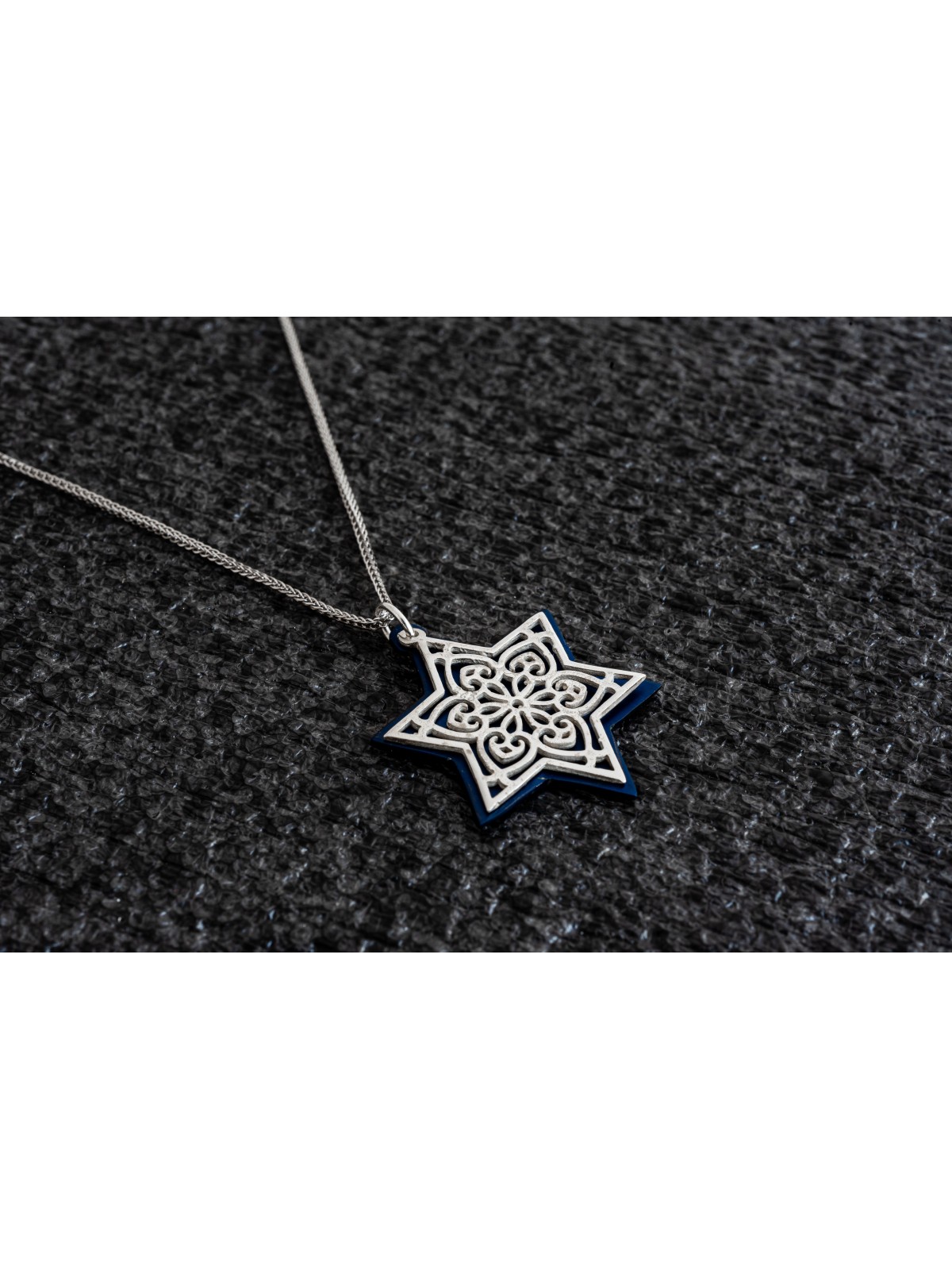 Collier étoile de David en aluminium et argent, famille en argent sterling Ne