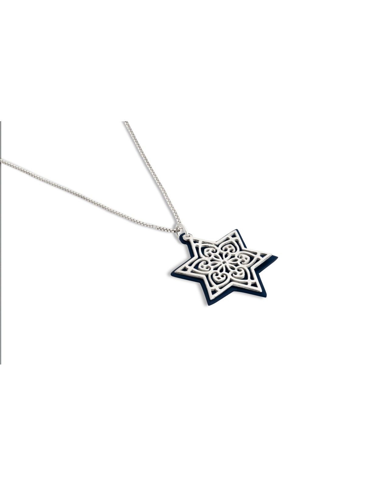 Collier étoile de David en aluminium et argent, famille en argent sterling Ne