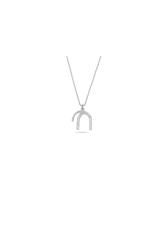 Hill-Shaped Chai Sterling Silver Necklace , Sterling Silver Family Nec