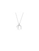 Collier en argent sterling Chai en forme de colline, famille en argent sterling Nec
