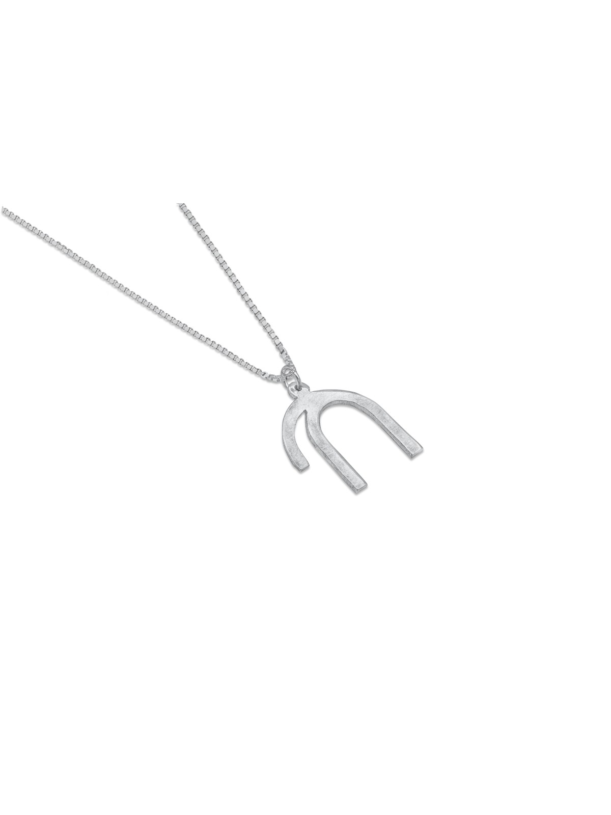 Collier en argent sterling Chai en forme de colline, famille en argent sterling Nec