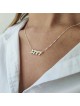 Collier de nom hébreu en argent sterling, colliers de nom en argent sterling