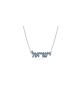Collier en argent émaillé par script hébreu d'Israël, collier de nom coloré