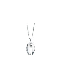 Collier Chai étroit moderne de taille moyenne fabriqué à partir de Ste, argent sterling F