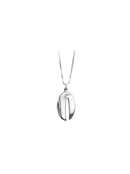 Collier Chai étroit moderne de taille moyenne fabriqué à partir de Ste, argent sterling F